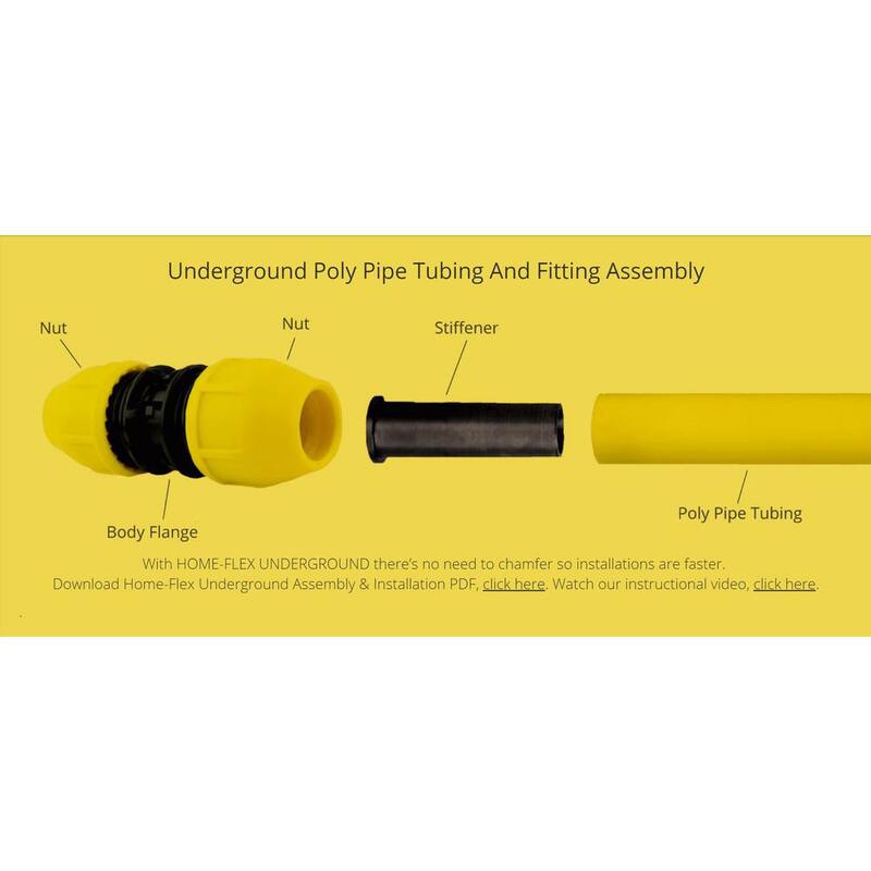 1 in. IPS x 500 ft. DR 11 Underground Yellow Polyethylene Gas Pipe