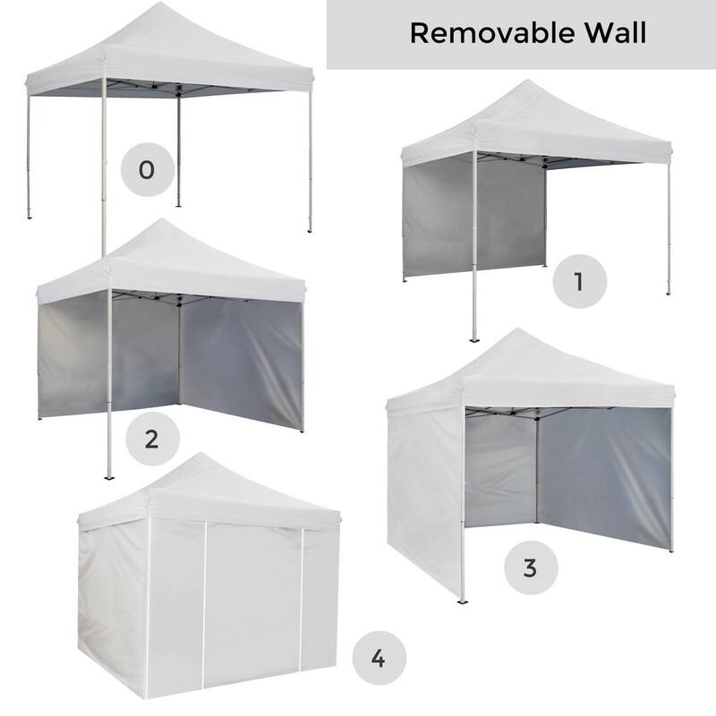 10 ft. x 10 ft. White Commercial Pop Up Canopy Tent Waterproof UV Protection