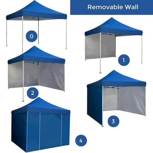 10 ft. x 10 ft. Blue Commercial Pop Up Canopy Tent Waterproof UV Protection