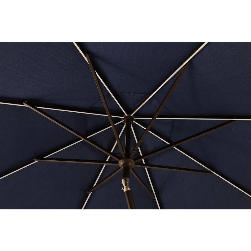 10 ft. Octagon Market Patio Umbrella in Dark Blue